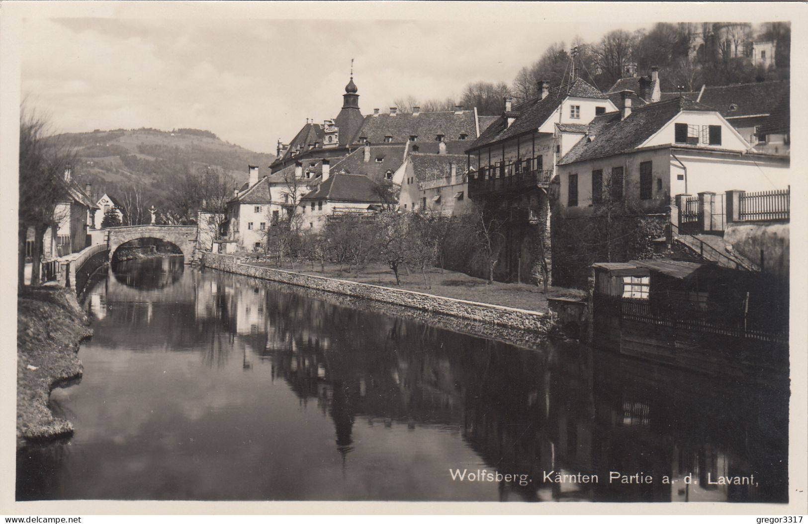 E1212) WOLFSBERG - Kärnten - Partie An Der LAVANT - Super FOTO AK - Häuser U. Brücke DETAILS ALT! - Wolfsberg