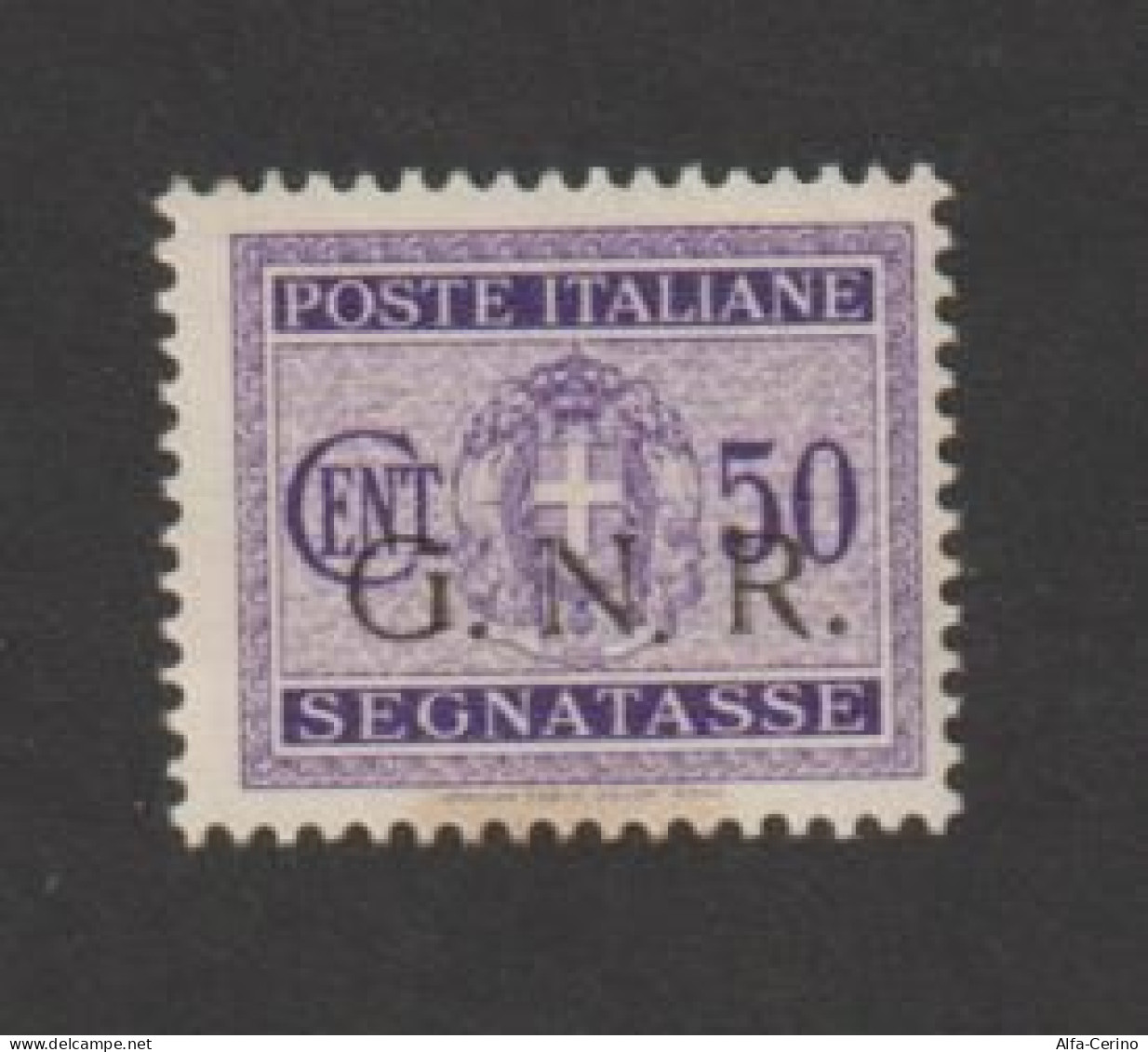 R.S.I. :  1944  TASSE  TIRATURA  VR. -  50 C. VIOLETTO  N. -  SASS. 53  -  SPL - Segnatasse