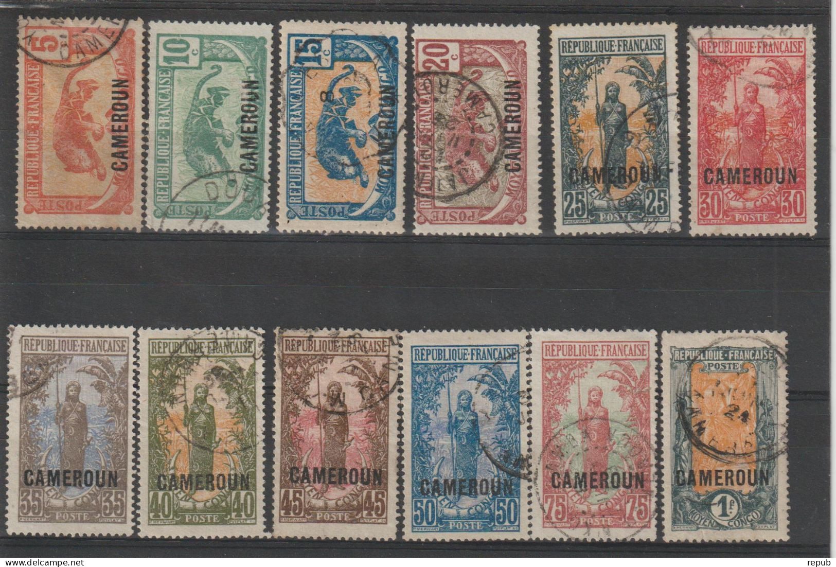 Cameroun 1921 Série Courante 87-98, 12 Val Oblit Used - Usados