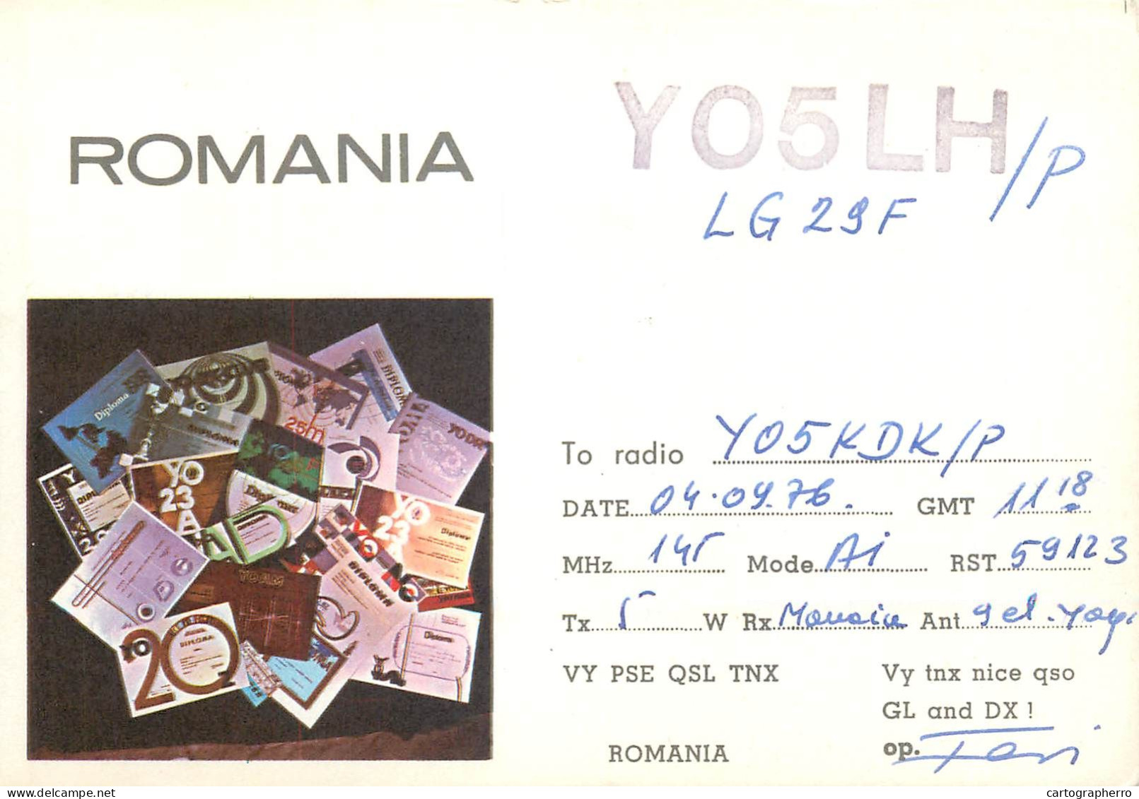 Romania Radio Amateur QSL Card Y05NZ Y05KDK Op. Paul - Radio Amateur