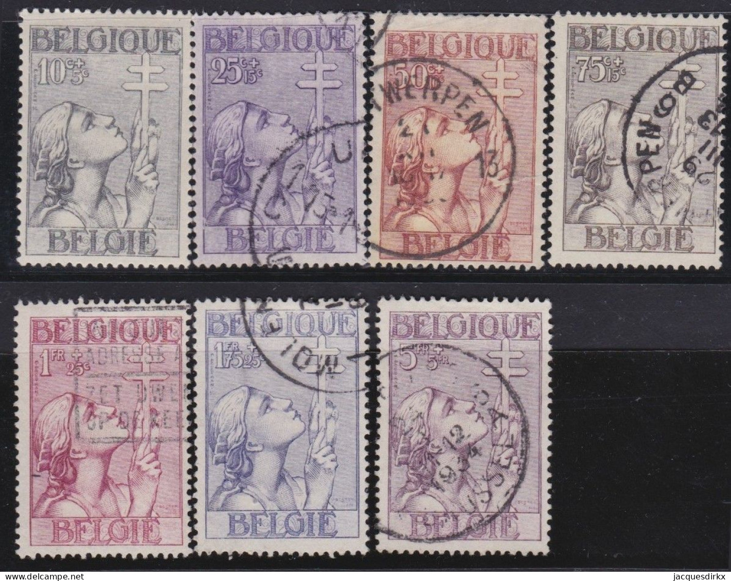 Belgie  .   OBP    .    377/383     .     O (373: *)    .   Gestempeld     .   /   .    Oblitéré - Used Stamps