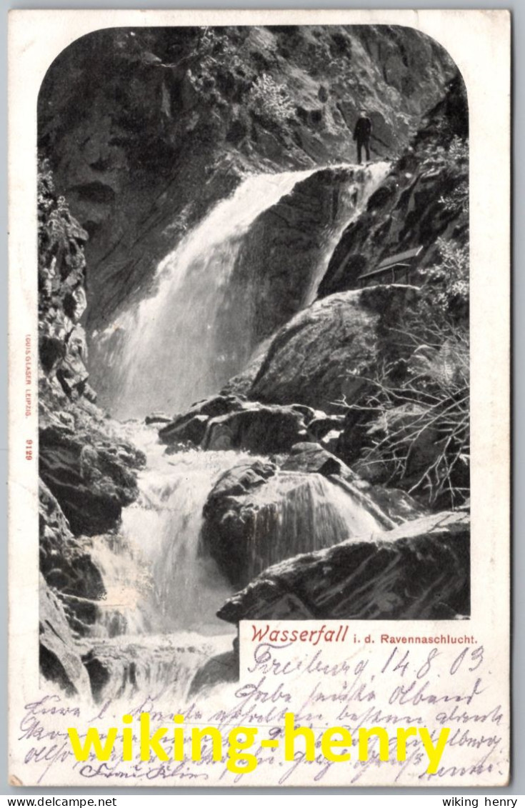 Höllental Schwarzwald - S/w Wasserfall In Der Ravennaschlucht - Höllental