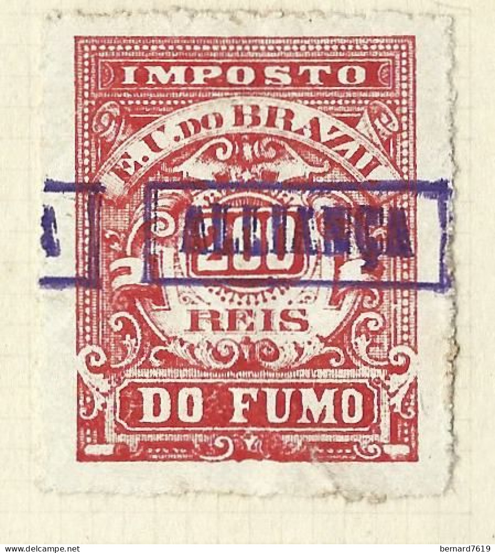 Timbres Taxe   Bresil  -  Brazil  -   Cigarettes -  Do Fumo   - 200 Reis - Portomarken