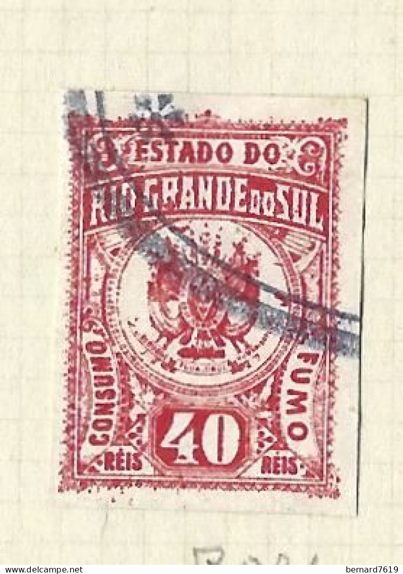 Timbres Taxe   Bresil  -  Brazil  -   Cigarettes -  - 40 Reis Rio Grande  Do Sul - Postage Due