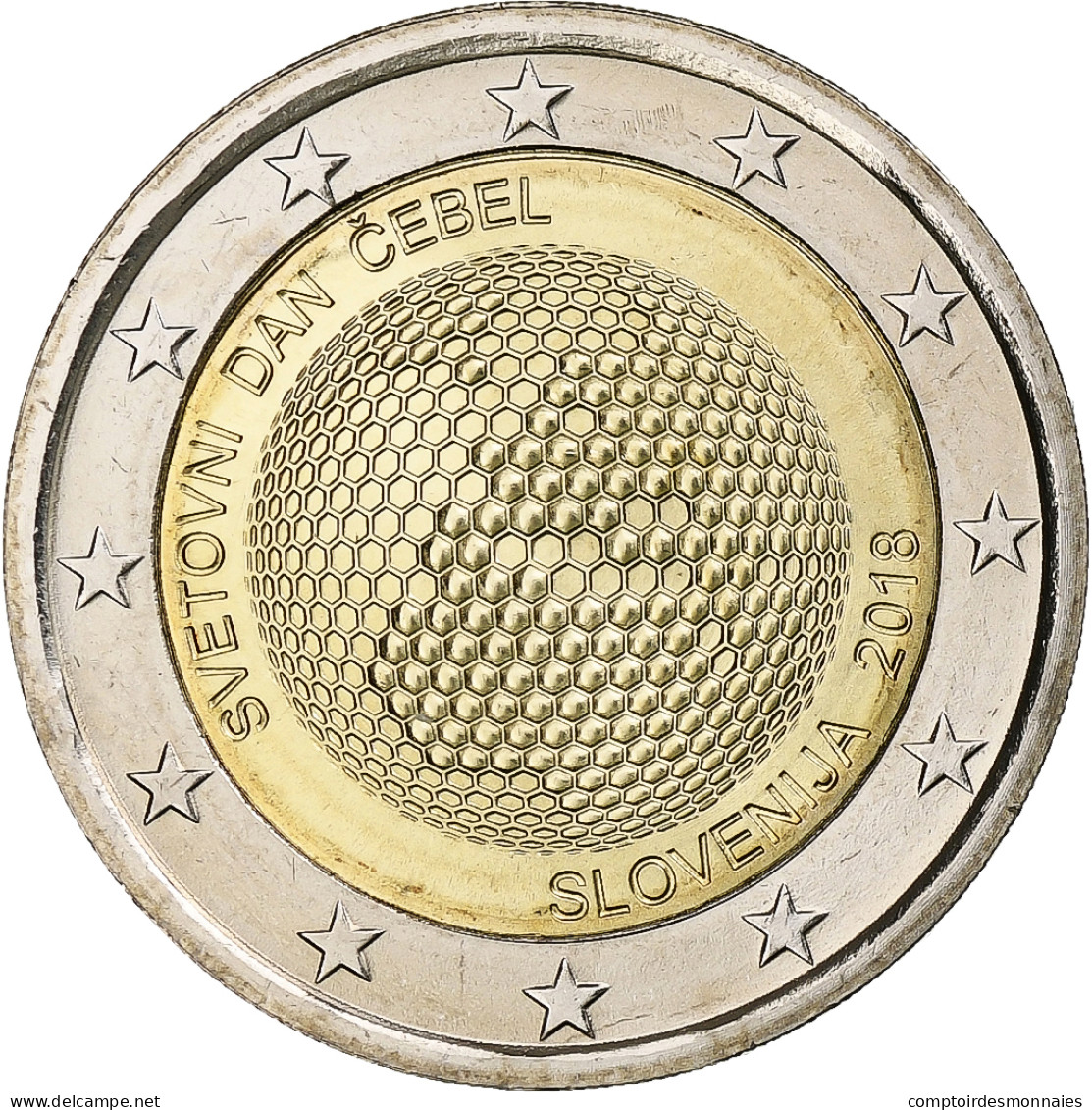 Slovénie, 2 Euro, Journée Mondiale Des Abeilles, 2018, SPL+, Bimétallique - Slovenia