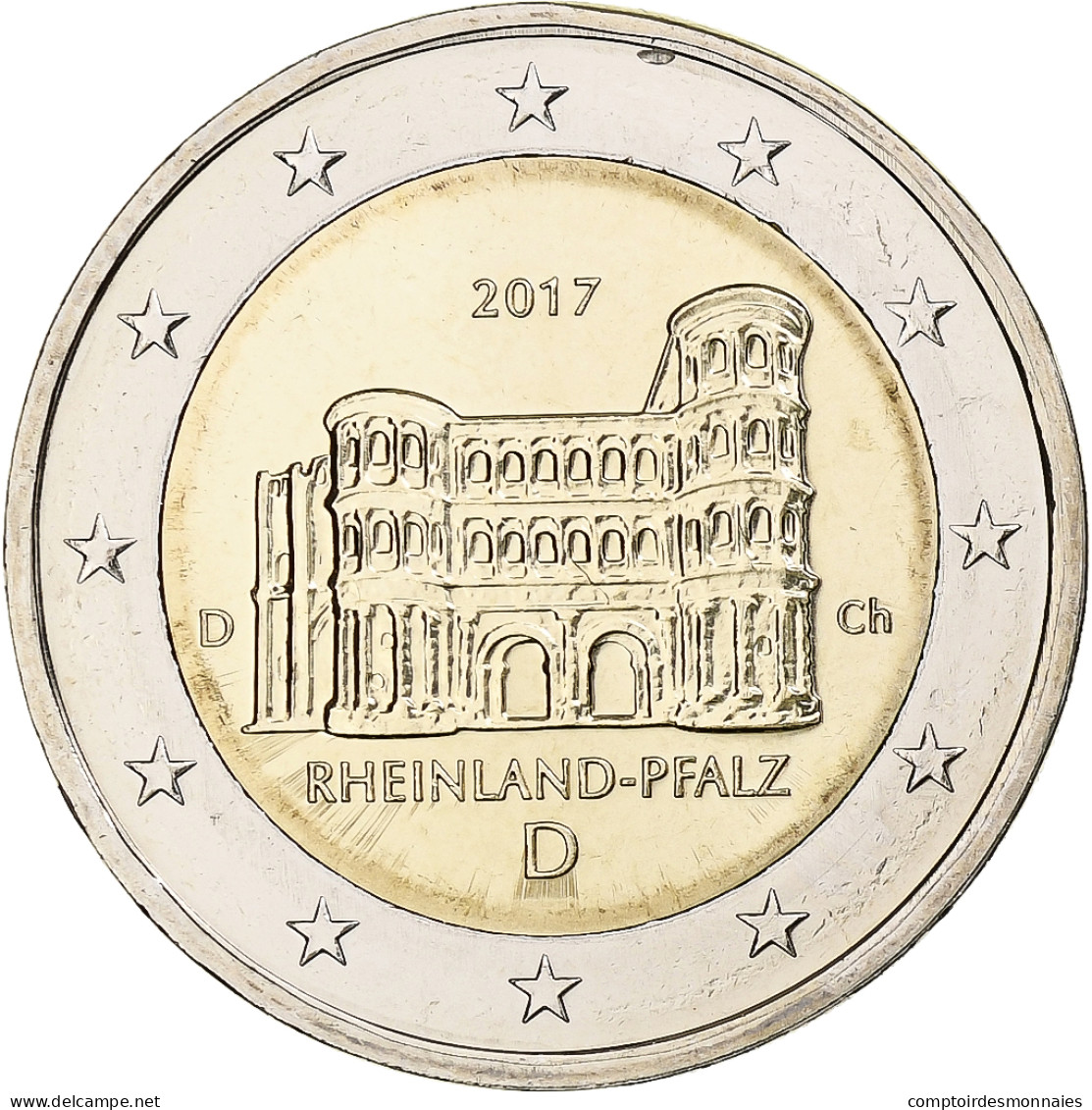 République Fédérale Allemande, 2 Euro, Rhénanie-Palatinat, 2017, Munich - Allemagne