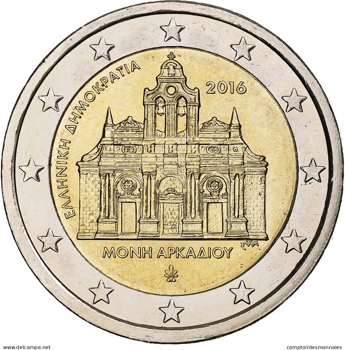 Grèce, 2 Euro, Holocauste Du Monastère D'Arkadi, 2016, Athènes, SPL+ - Griechenland