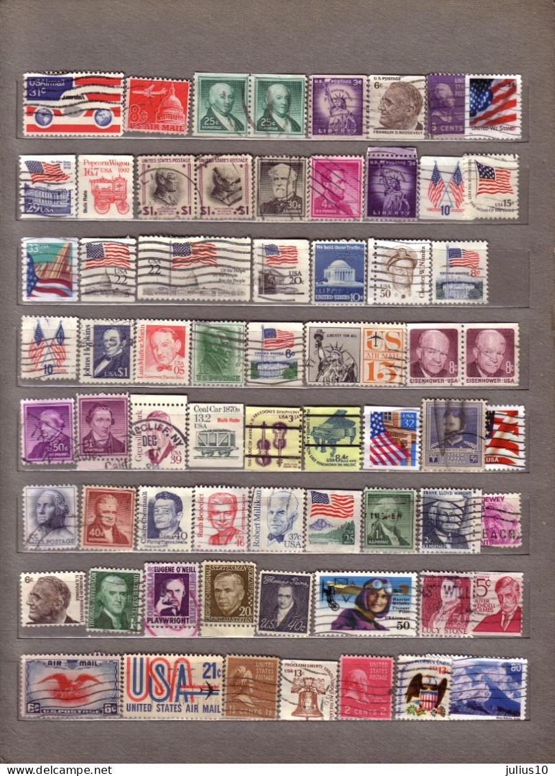 USA 65 Used (o) Different Stamps Lot #1543 - Collections