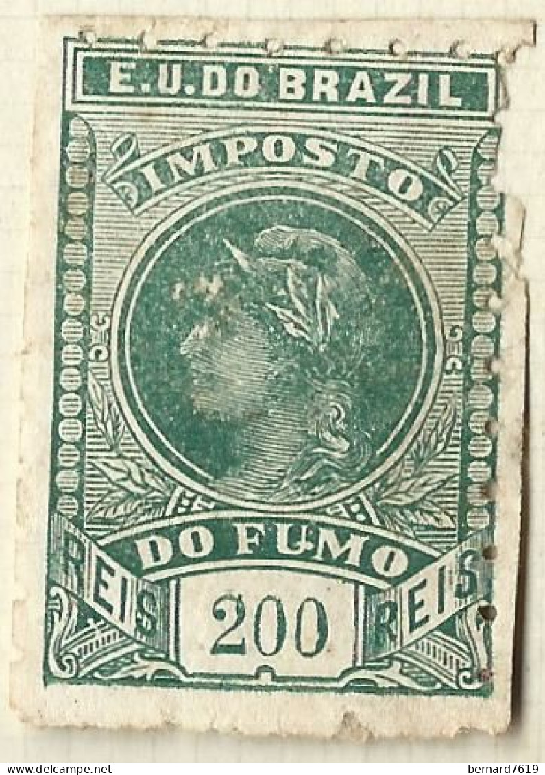 Timbres Taxe   Bresil  -  Brazil  -   Cigarettes - Imposto - Do Fumo  -200 Reis - Postage Due