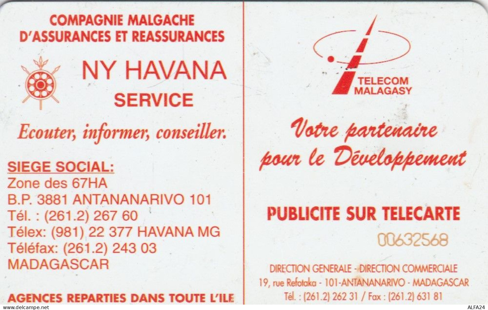 PHONE CARD MADAGASCAR (E83.9.3 - Madagaskar