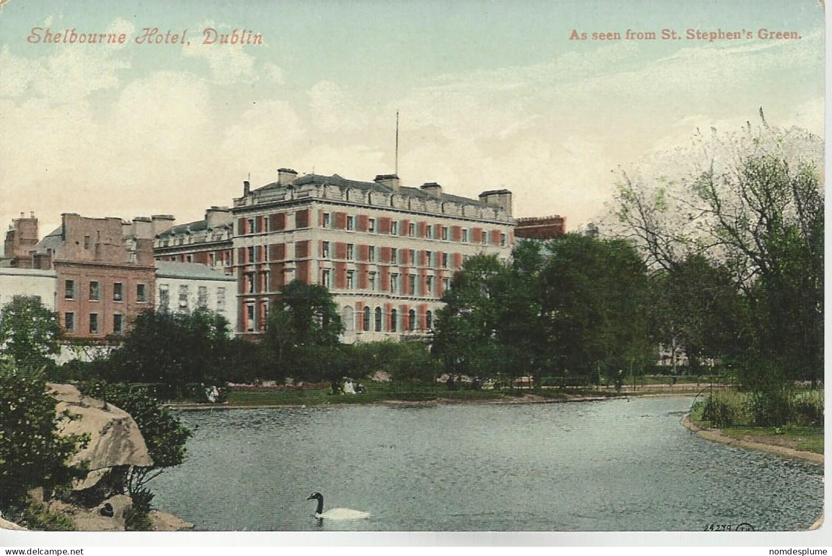 28823) Ireland Dublin Shelbourne Hotel From St Stephen's Green By Valentine - Dublin