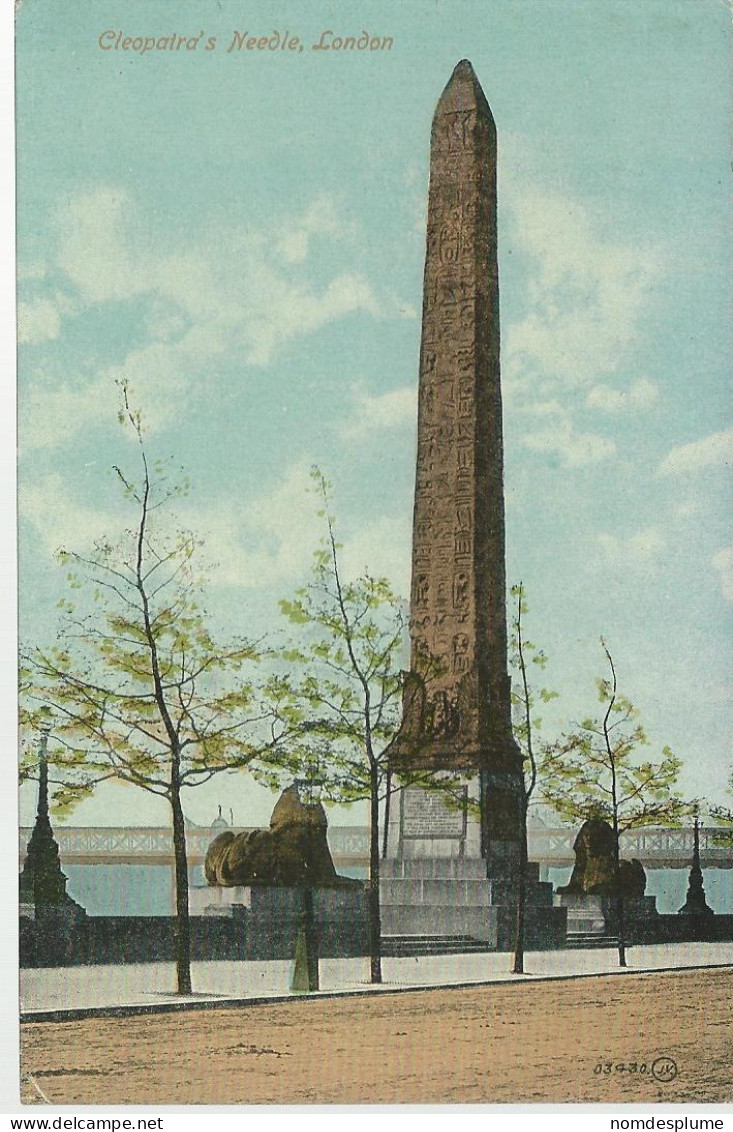 28830) GB UK London Cleopata's Needle Obelisk By Valentine - London Suburbs