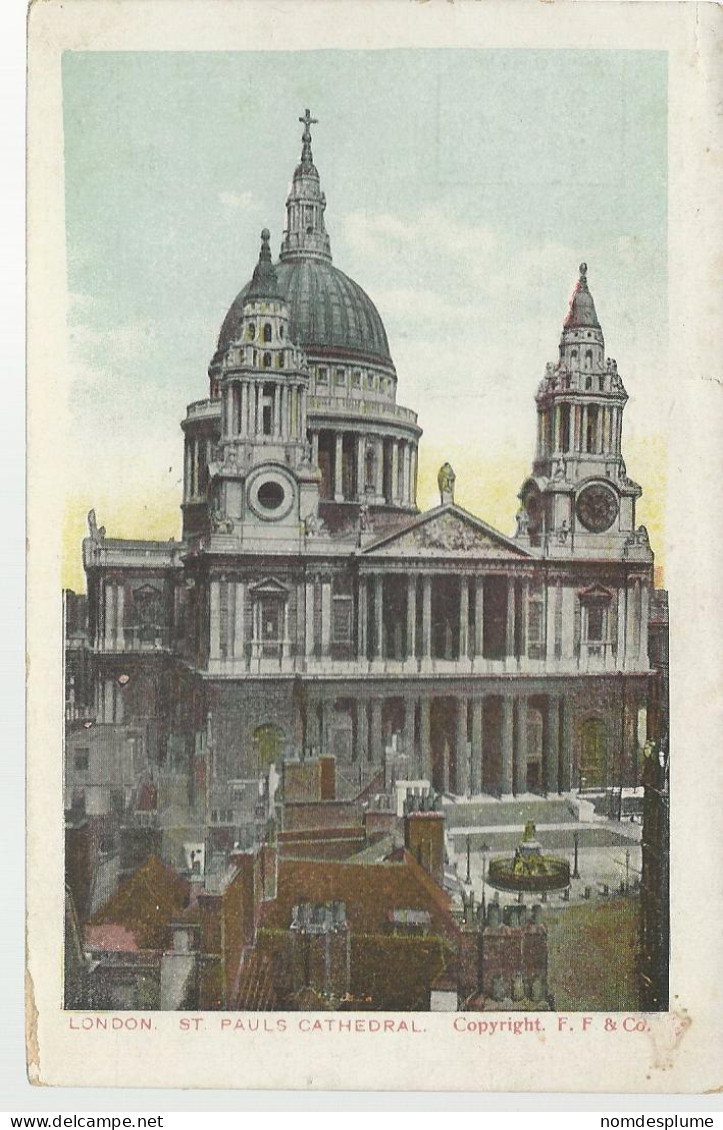 28837) GB UK London St Paul's Cathedral Church By F.F. & Co. D & D G - St. Paul's Cathedral