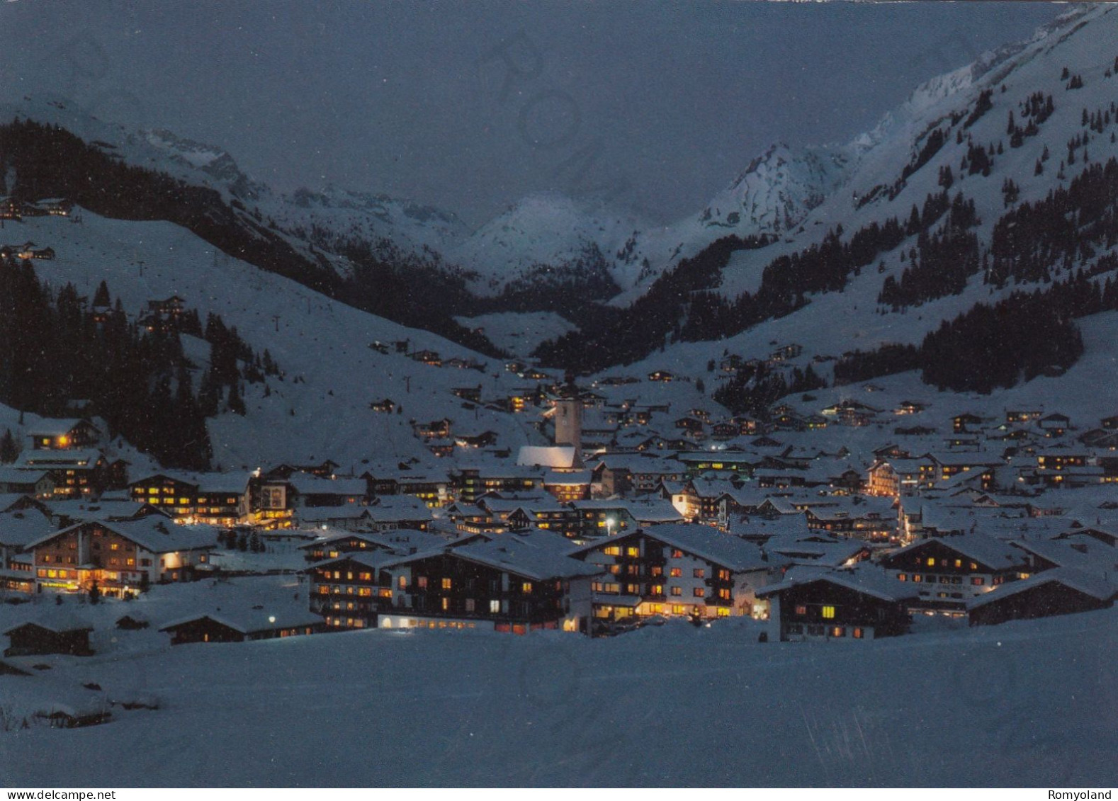 CARTOLINA  LECH,VORARLBERG,AUSTRIA-WINTERSPORTPLATZ LECH 1450-1730/ARLBERG MIT LECHTALER ALPEN-VIAGGIATA 1992 - Lech