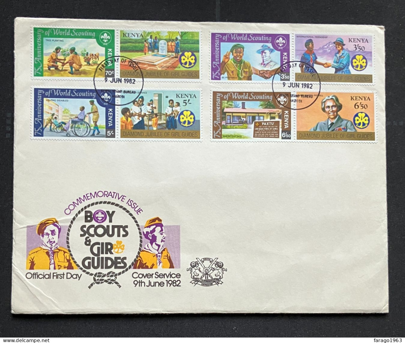 1982 Kenya Scouting Guides  First Day Cover With New Issue Brochure - Kenia (1963-...)