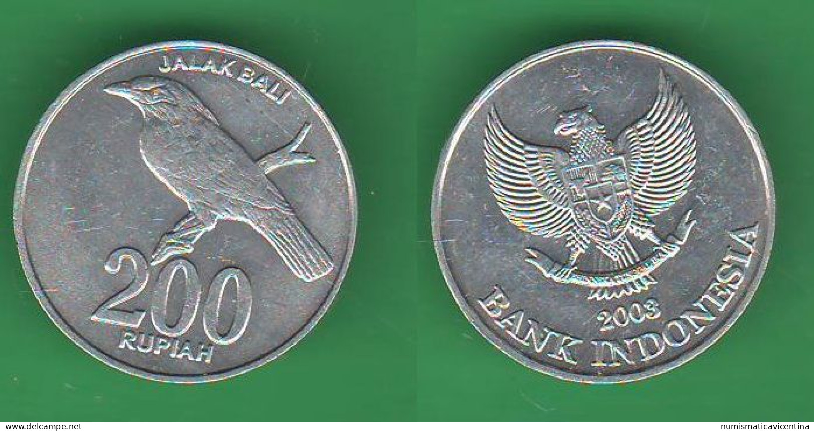 Indonesia 200 Rupiah 2003 Jalak Bali Bird Indonesie - Indonesia