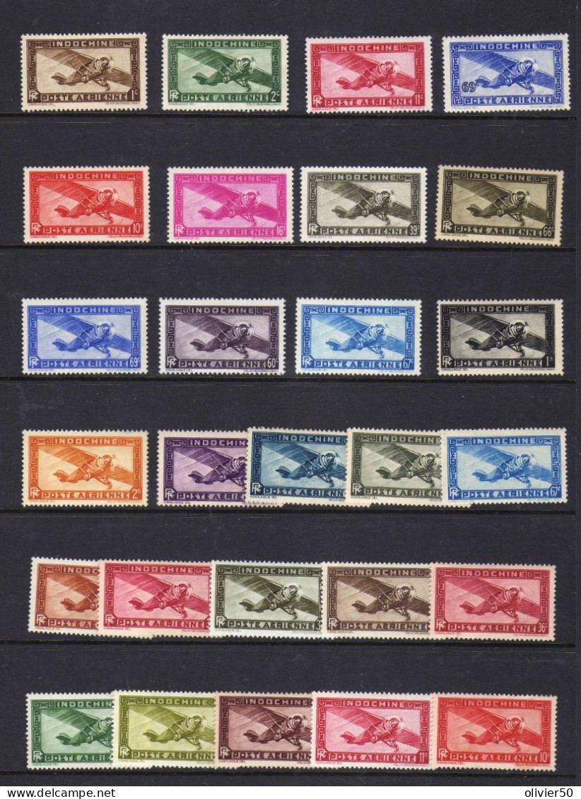 Indochine - P A - (1933-41) -  Avion En Vol - Neufs**/* - MNH Or MLH - Airmail