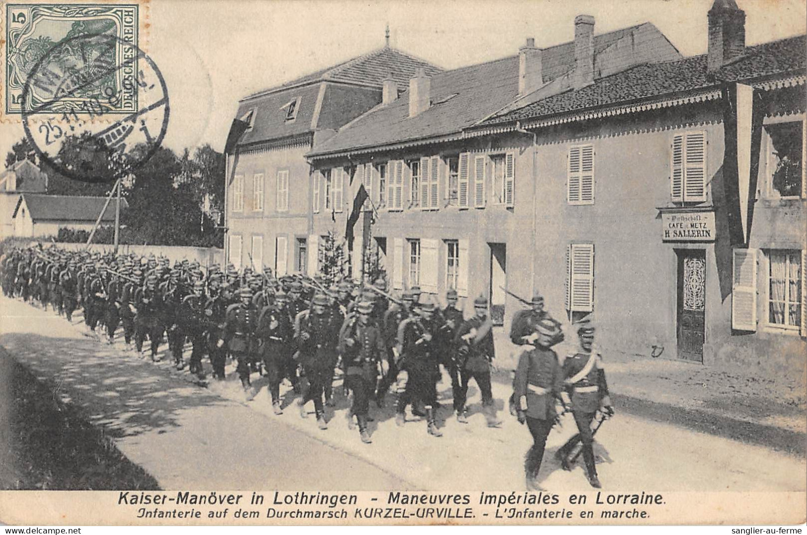 CPA 57 KURZEL URVILLE / L'INFANTERIE EN MARCHE / CPA RARE - Autres & Non Classés