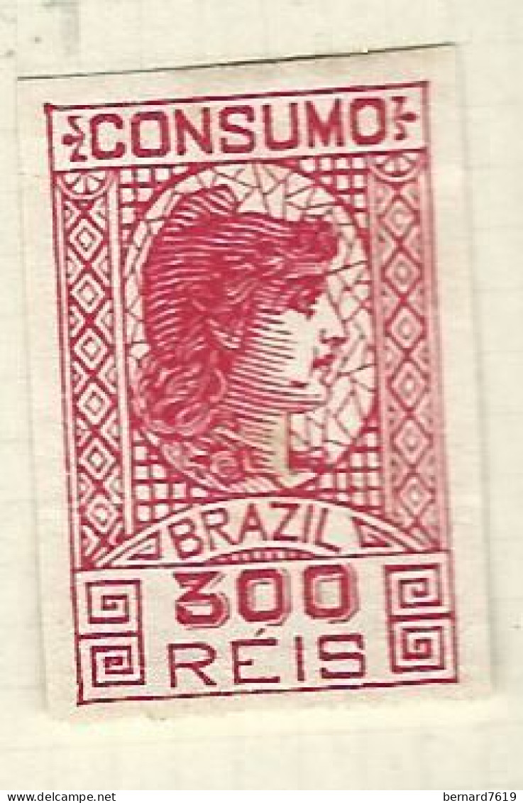 Timbres Taxe   Bresil  -  Brazil  -   Cigarettes   -i  Consumo   - 300 Reis - Strafport