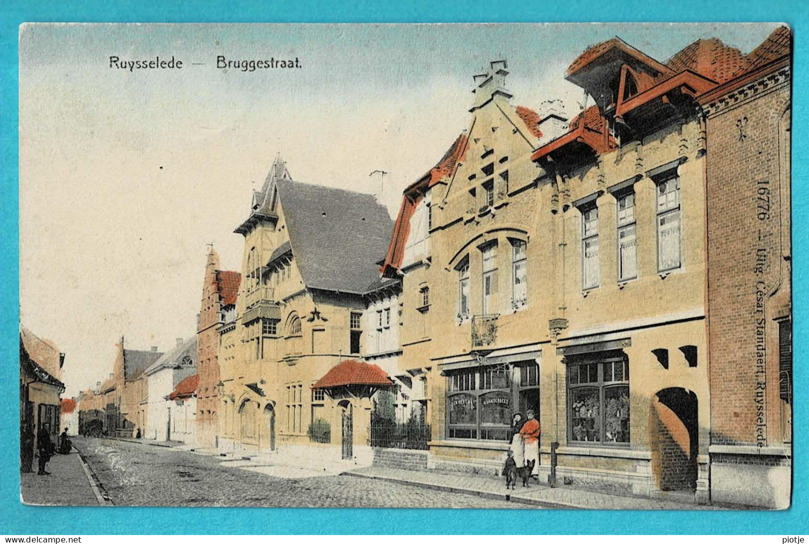 * Ruiselede - Ruysselede (West Vlaanderen) * (Uitg César Standaert, Nr 16776 - KLEUR) Bruggestraat, Magasin Boutique - Ruiselede