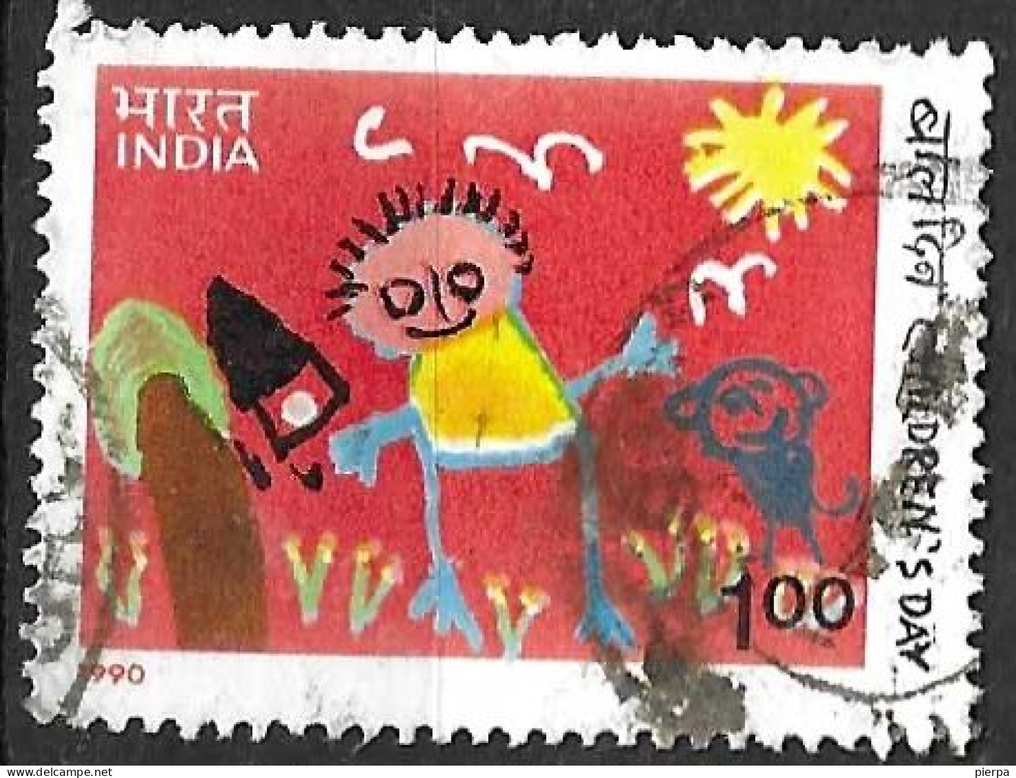 INDIA - 1990 - GIORNATA DELL'INFANZIA - USATO (YVERT 1074- MICHEL 1273) - Gebraucht