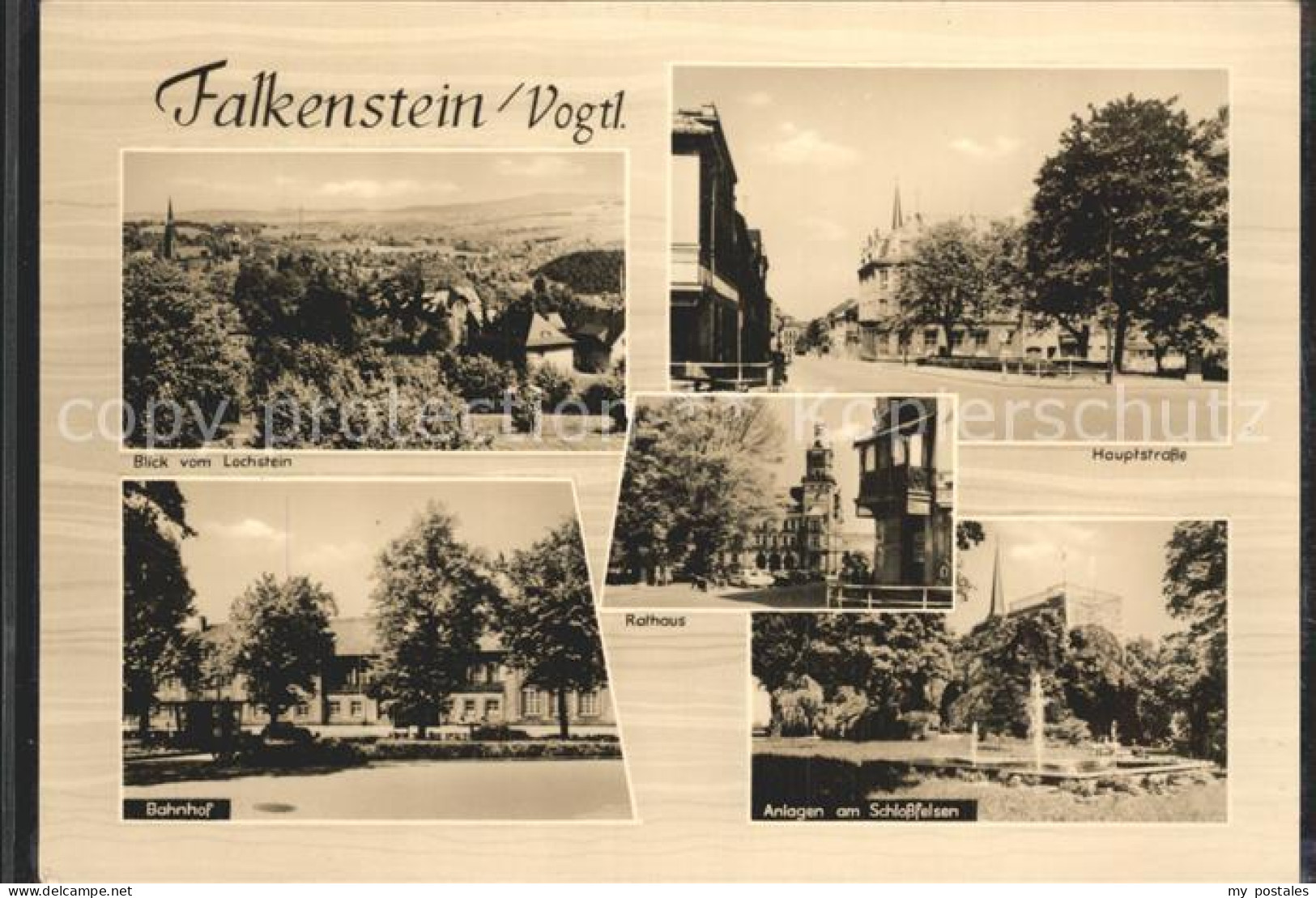 42242481 Falkenstein Vogtland Blick Vom Lochstein Hauptstr Rathaus Bahnhof Anlag - Falkenstein (Vogtland)