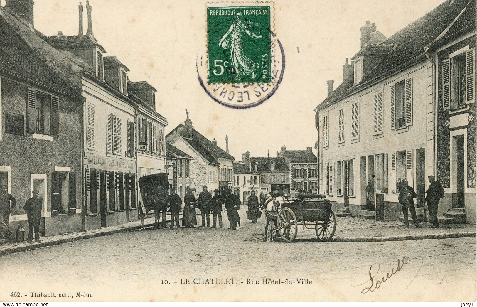 CPA Le Chatelet Rue Hotel De Ville - Le Chatelet En Brie