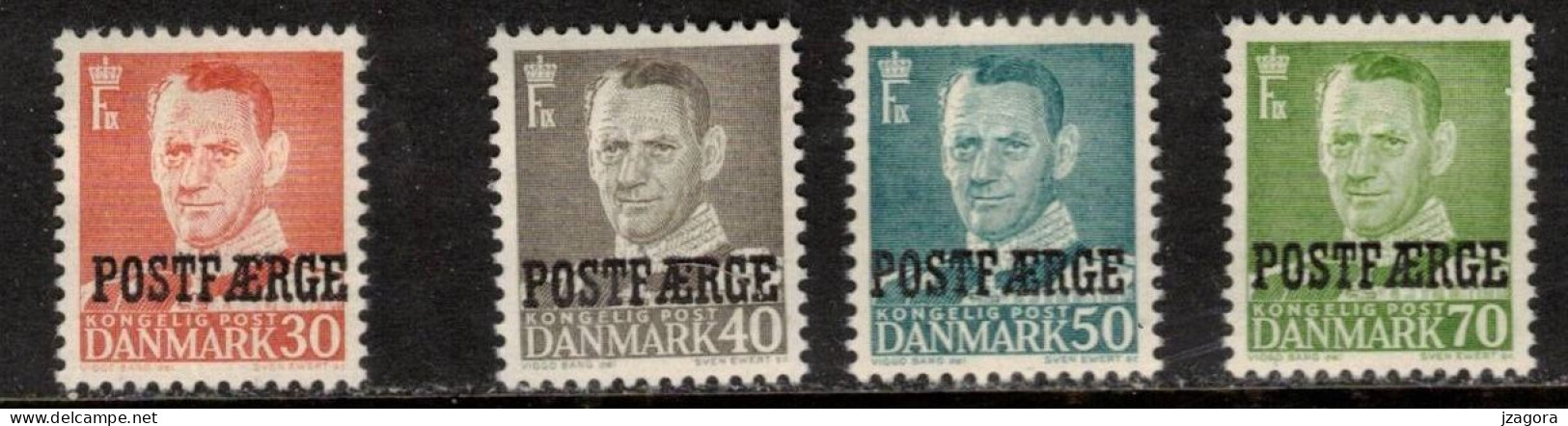 DENMARK DANMARK DÄNEMARK 1955 POSTFAERGE MH(*) MI 36 - 39 Postfähre Paketmarken Parcel Post - Pacchi Postali