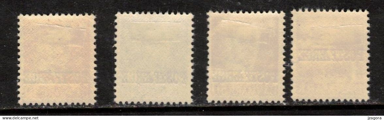 DENMARK DANMARK DÄNEMARK 1949 1950 POSTFAERGE MH(*) MI 31 -32 33 34 Postfähre Paketmarken Parcel Post - Postpaketten