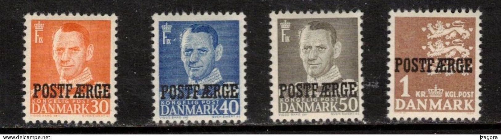 DENMARK DANMARK DÄNEMARK 1949 1950 POSTFAERGE MH(*) MI 31 -32 33 34 Postfähre Paketmarken Parcel Post - Pacchi Postali