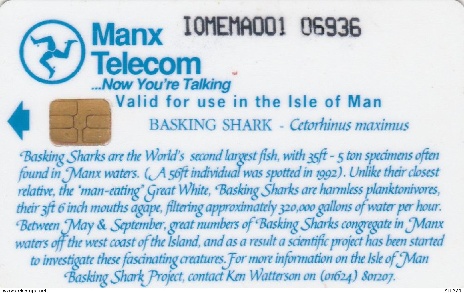 PHONE CARD ISOLA MAN (E84.24.6 - Eiland Man