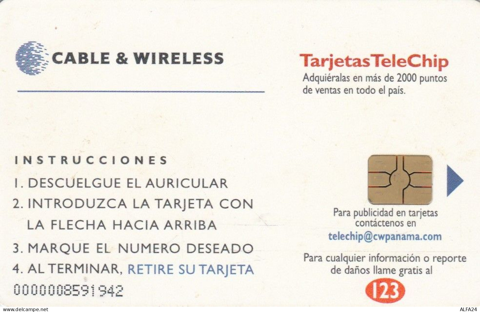 PHONE CARD PANAMA (E84.22.5 - Panamá