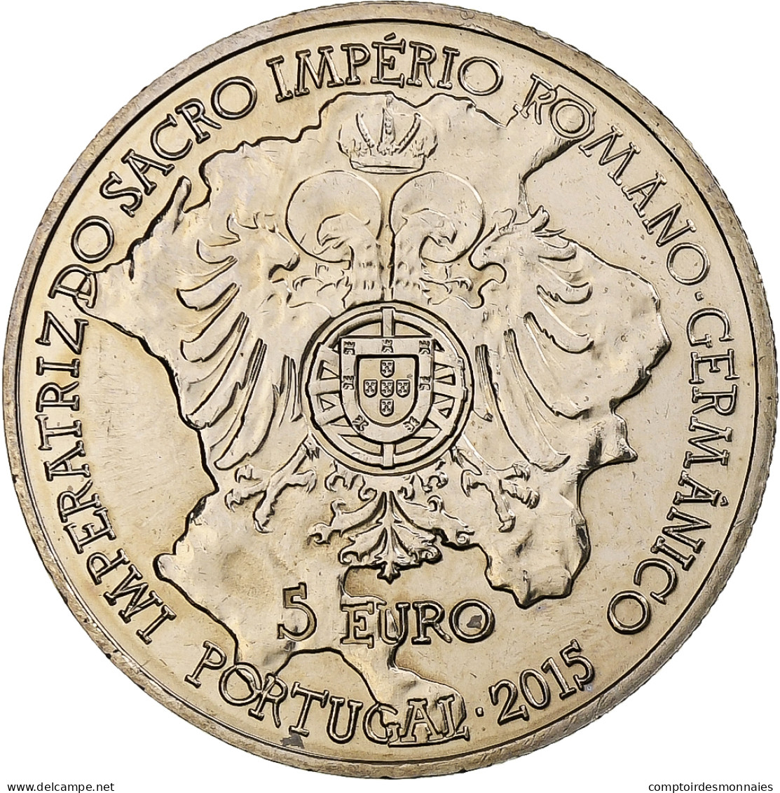 Portugal, 5 Euro, ISABEL DE PORTUGAL, 2015, SPL+, Cupro-nickel, KM:New - Portugal