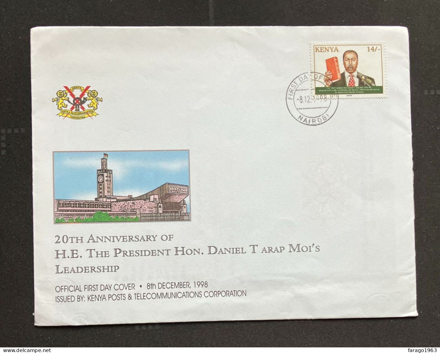 1998 Kenya President Moi First Day Cover  With New Issue Brochure - Kenia (1963-...)