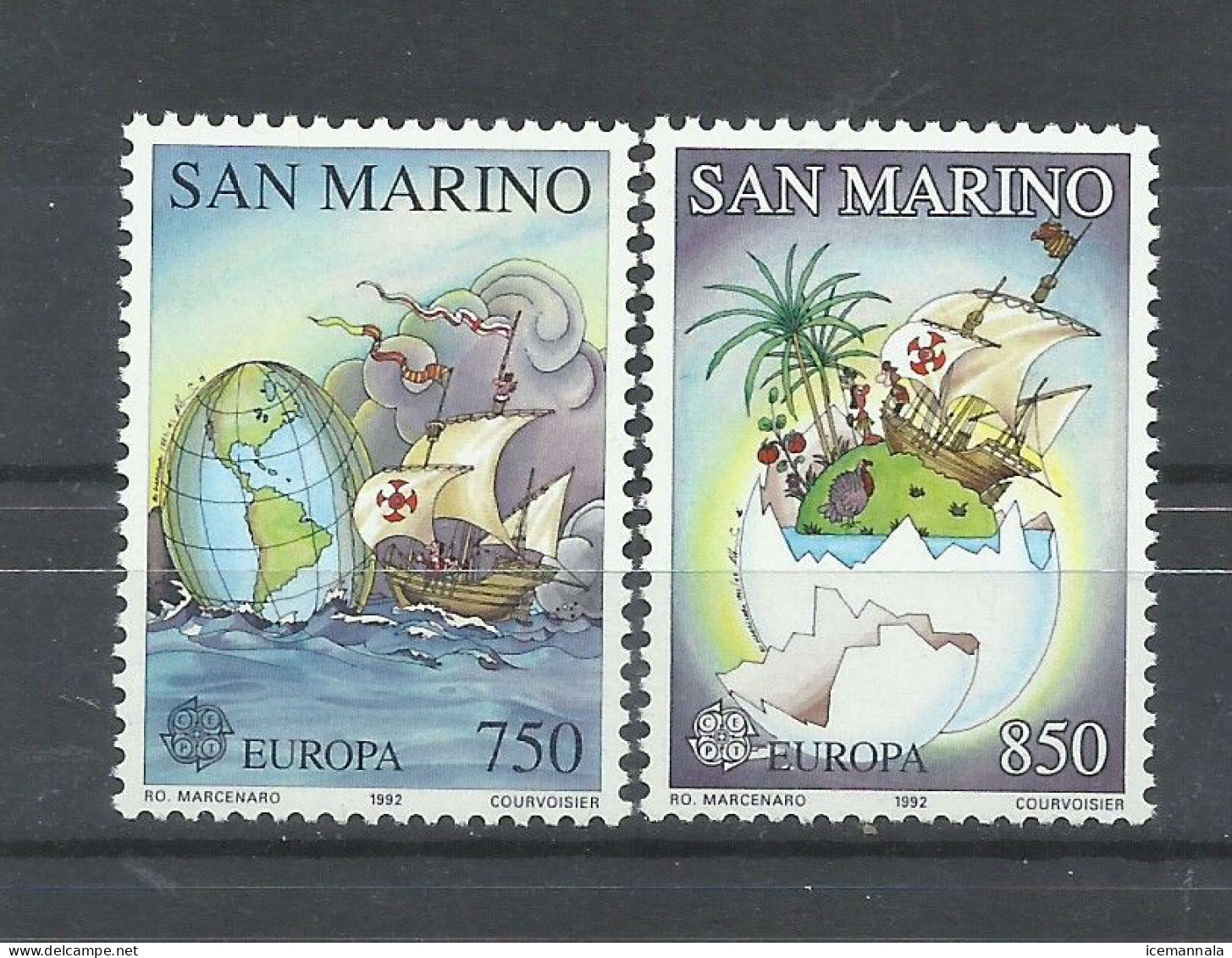 SAN MARINO   YVERT  1301/2  MNH  ** - Christophe Colomb