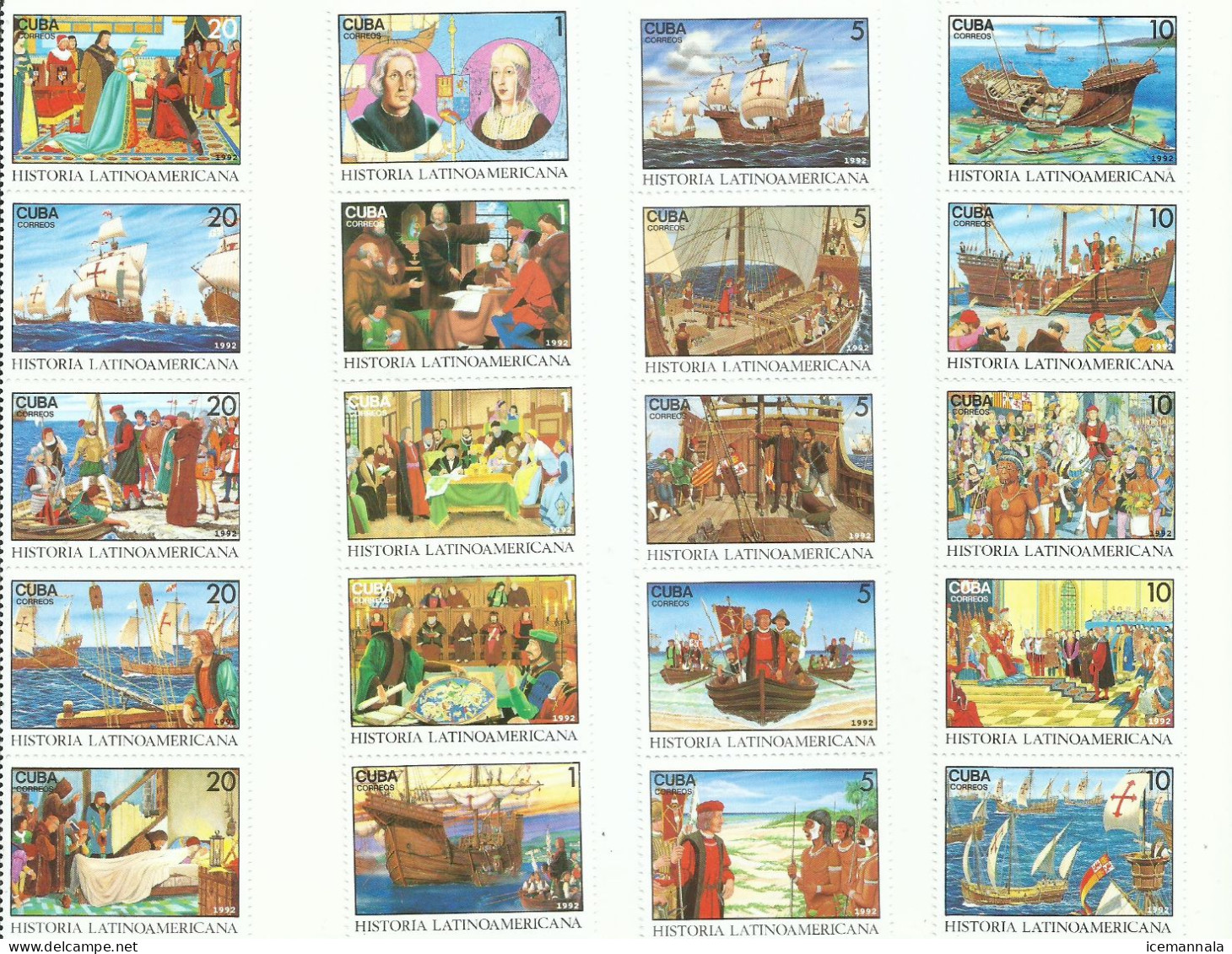 CUBA    YVERT   3252/71  MNH  ** - Christoffel Columbus