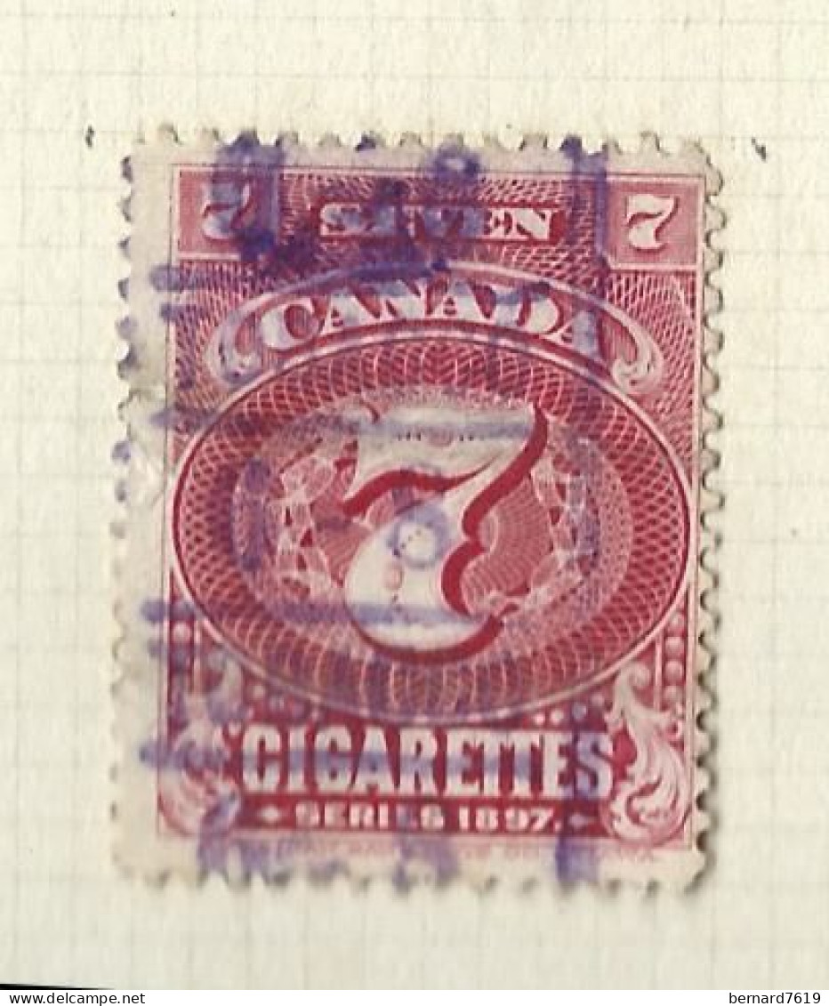 Timbres Taxe  -  Canada - Cigarettes - 1897 - Fiscali