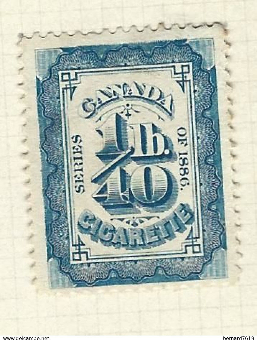 Timbres Taxe  -  Canada - Cigarette - 1886 - 40 - Fiscali