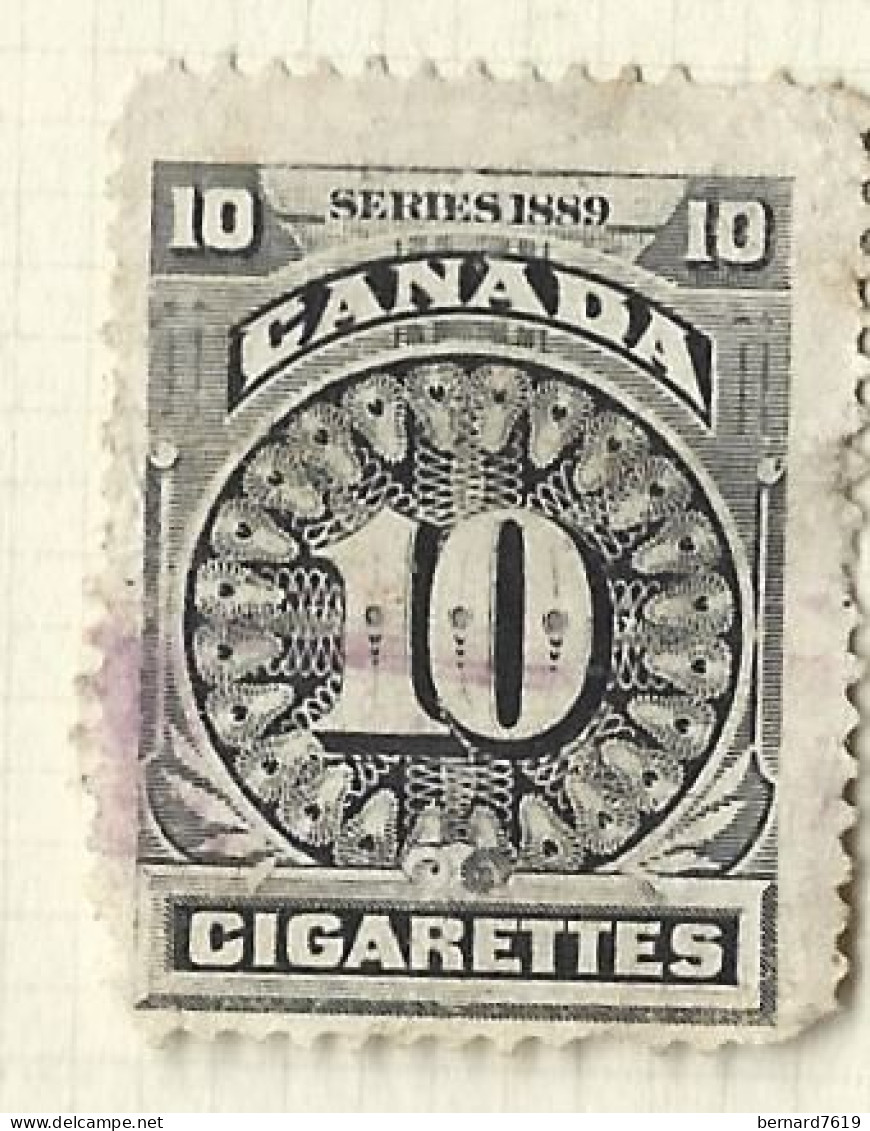 Timbres Taxe  -  Canada - Cigarette -  Series1889 - 10 - Revenues