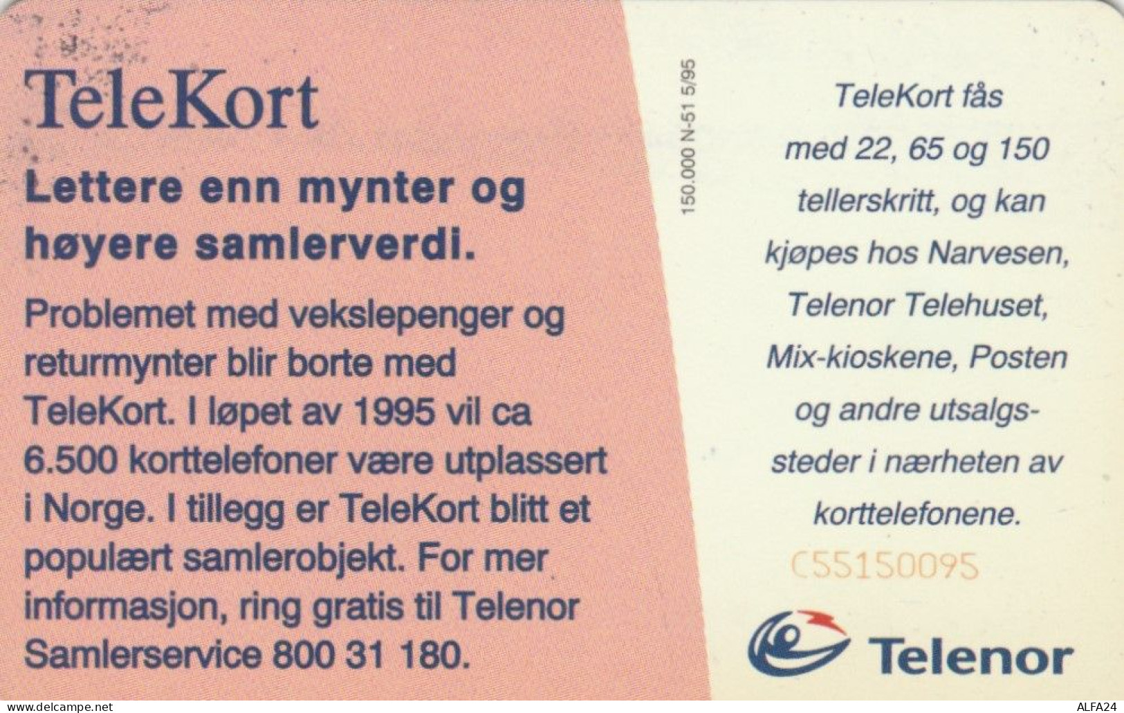 PHONE CARD NORVEGIA (E86.24.6 - Norvège