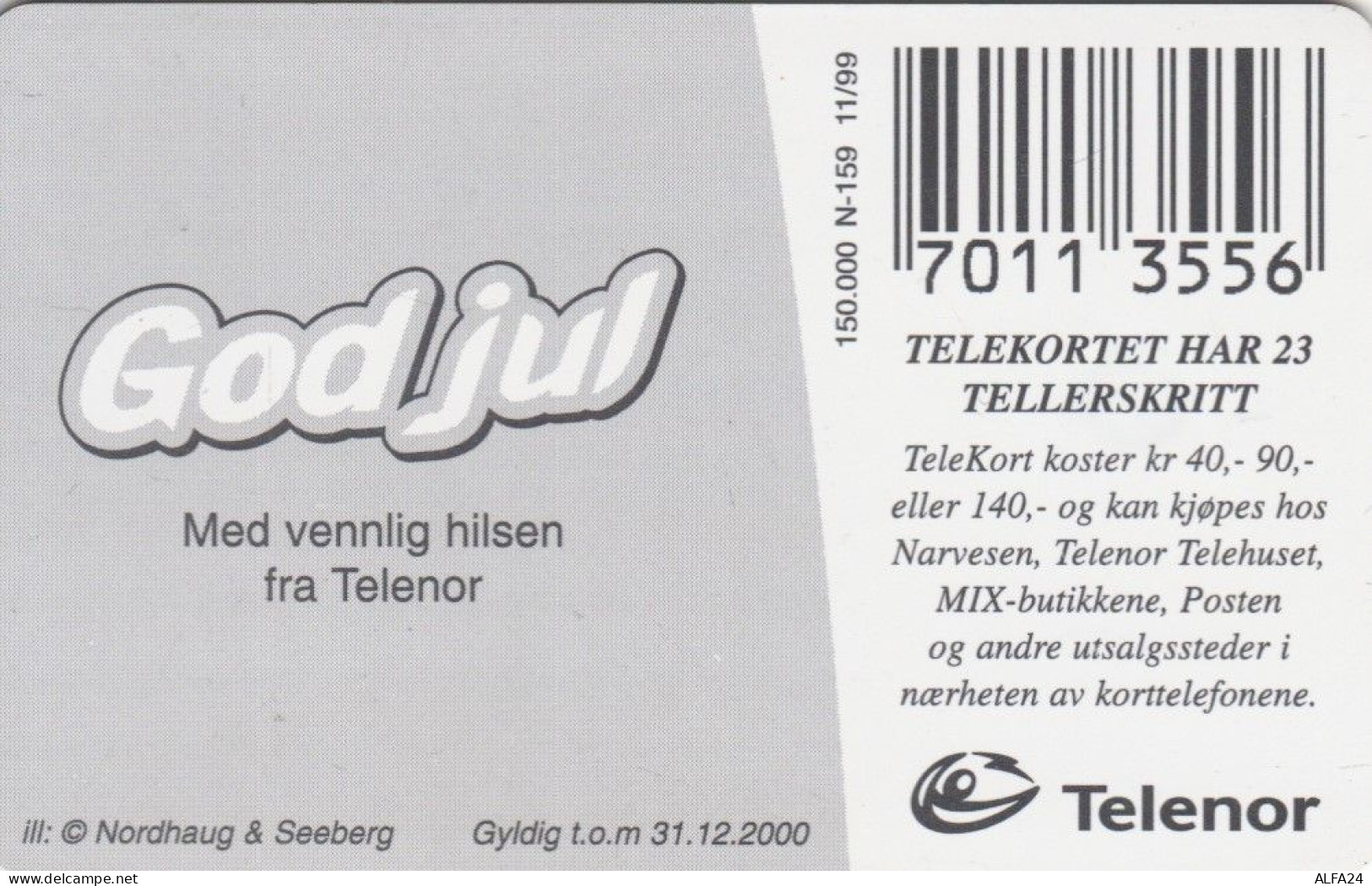 PHONE CARD NORVEGIA (E86.23.7 - Norvège