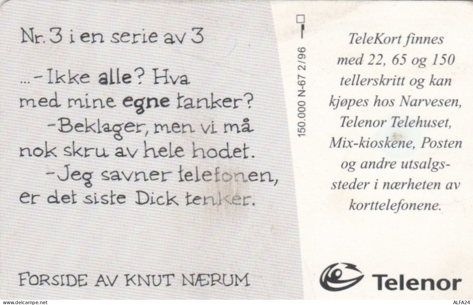 PHONE CARD NORVEGIA (E86.24.2 - Norvège