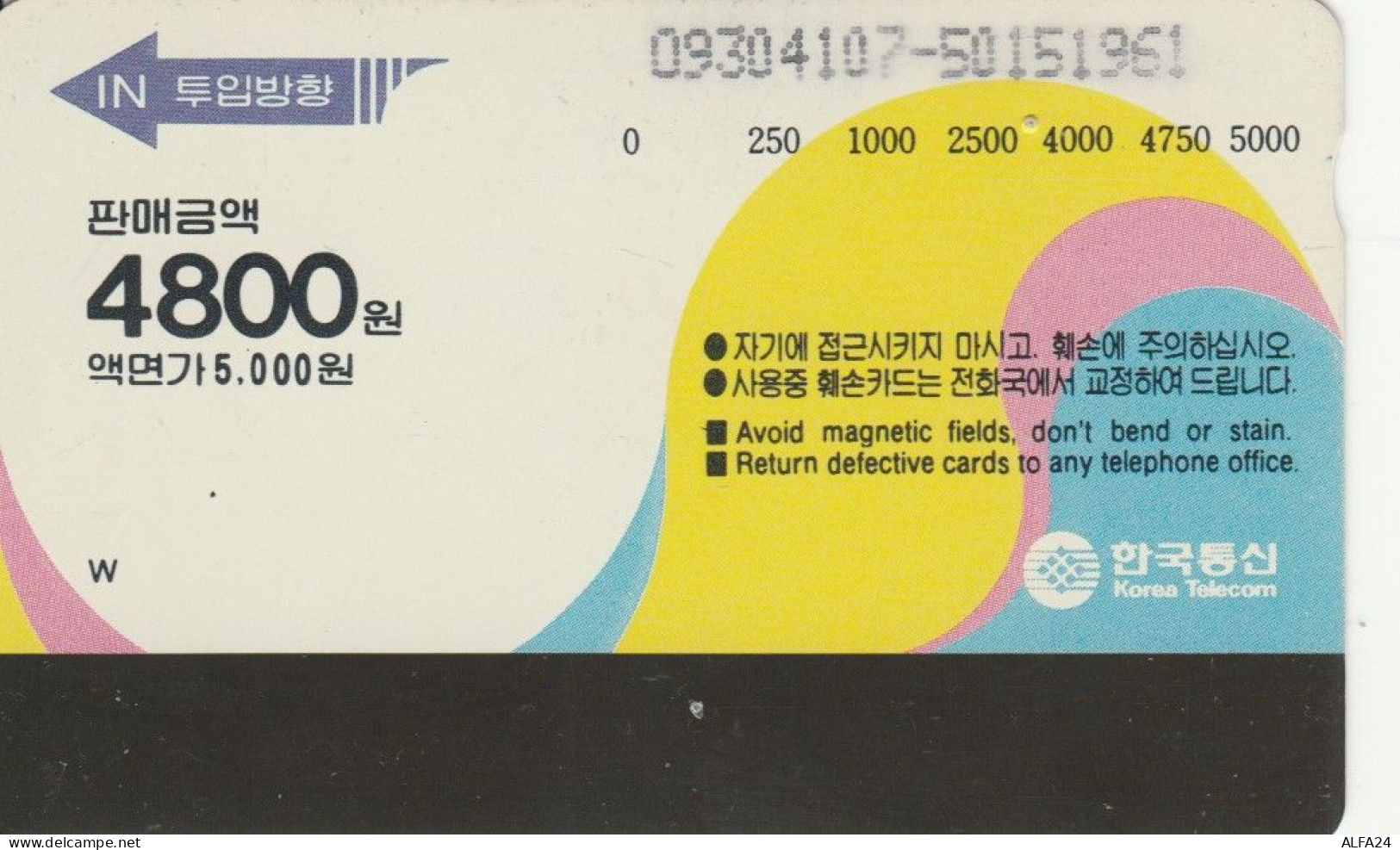 PHONE CARD COREA SUD (E86.12.7 - Corée Du Sud