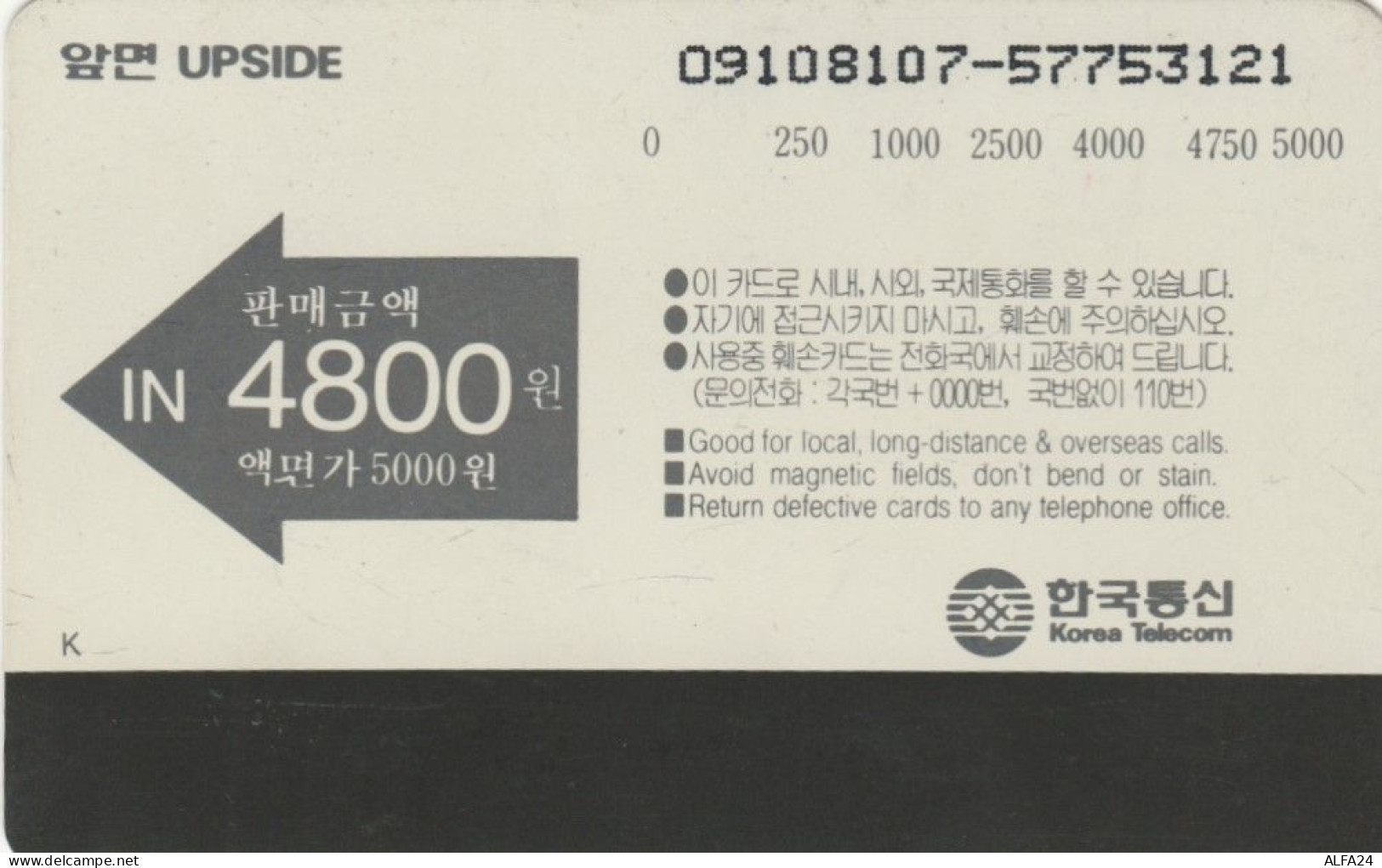PHONE CARD COREA SUD (E86.11.4 - Corée Du Sud