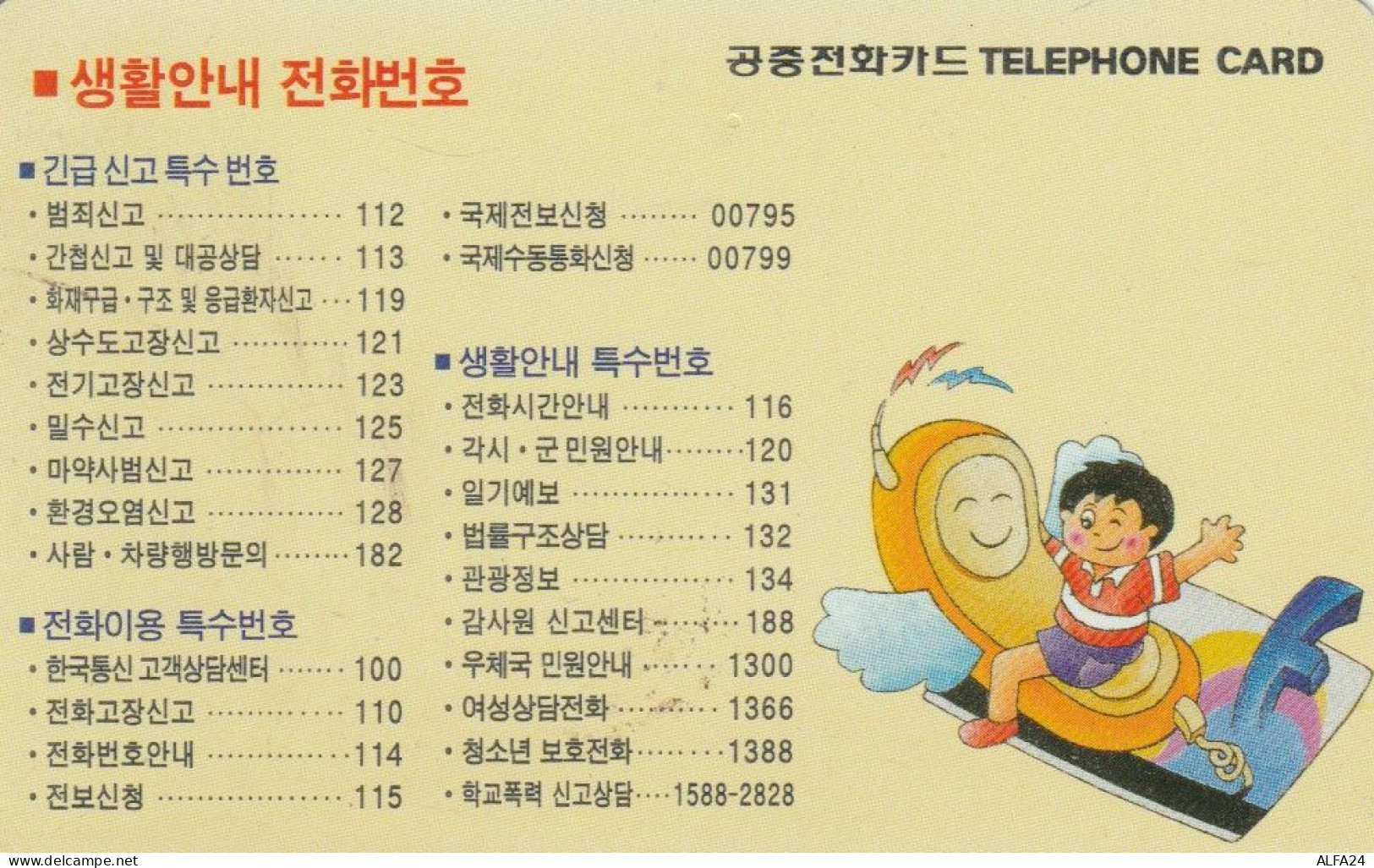 PHONE CARD COREA SUD (E86.8.7 - Corée Du Sud