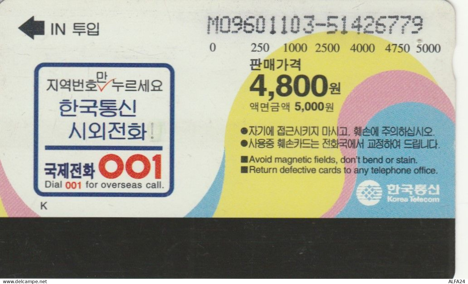 PHONE CARD COREA SUD (E86.1.7 - Corée Du Sud