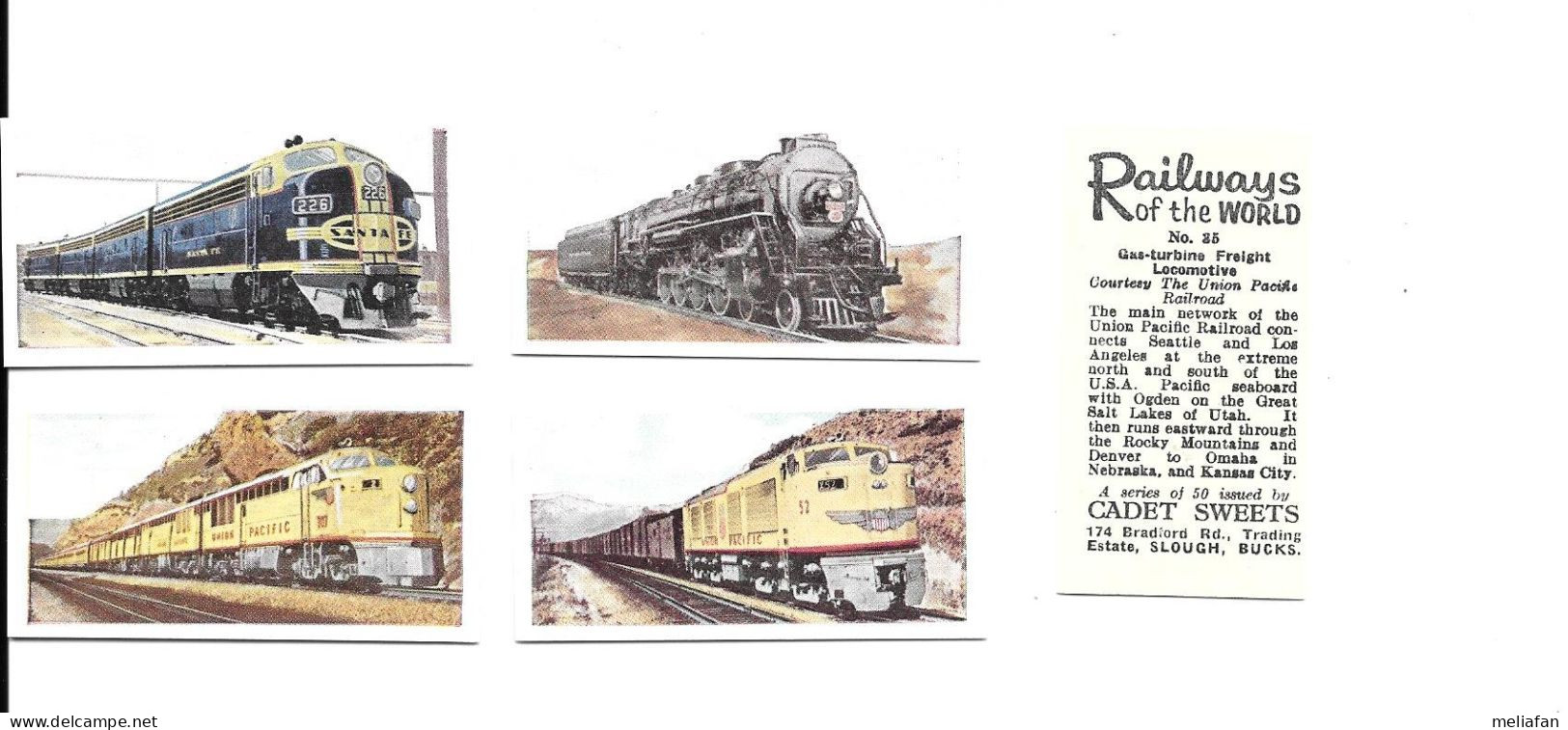 BC67 - SERIE COMPLETE 50 CARTES CADET SWEET - RAILWAY OF THE WORLD - TRAINS DU MONDE - Spoorweg