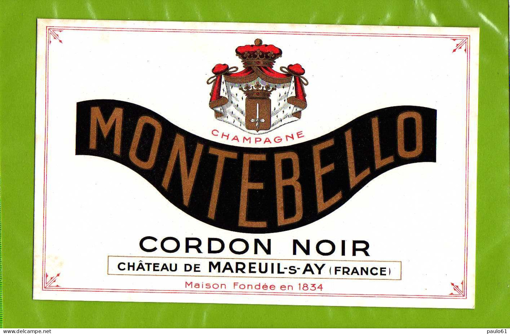 BUVARD : Champagne MONTEBELLO - Liqueur & Bière