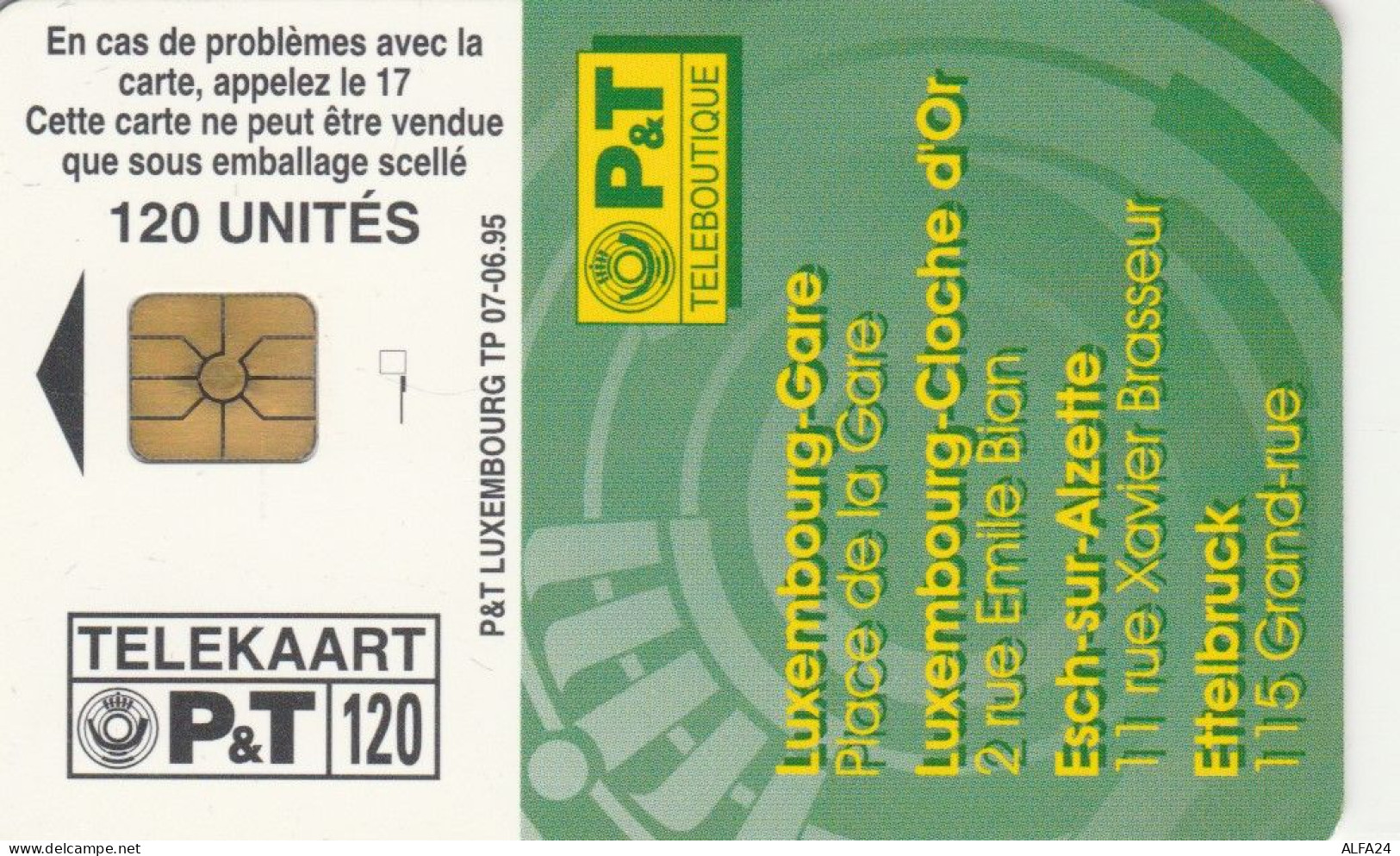 PHONE CARD LUSSEMBURGO (E87.6.3 - Luxemburgo