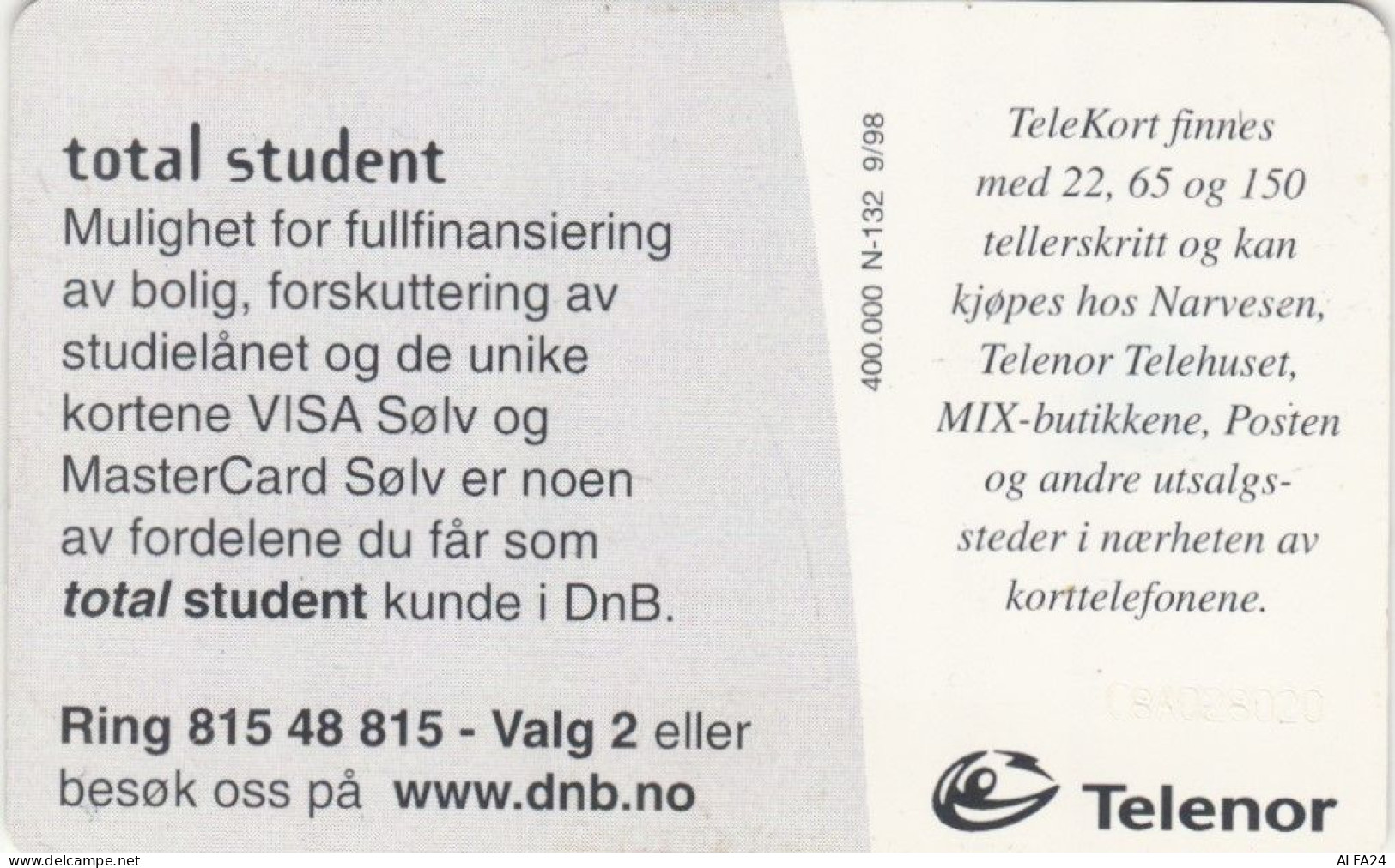 PHONE CARD NORVEGIA (E87.1.2 - Norvège